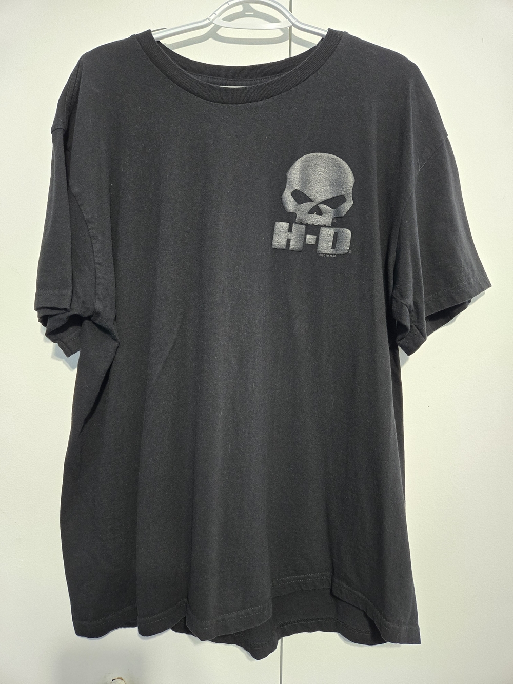 Harley-Davidson Skull‎ Logo T-Shirt Men’s XL Black Graphic Tee Sioux Falls SD